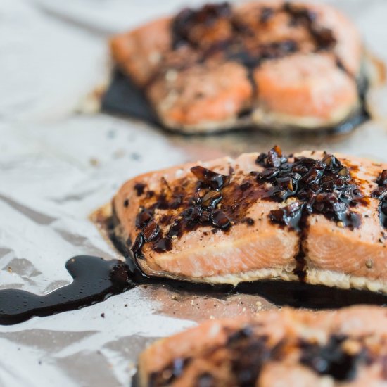 Sage Balsamic Glazed Salmon