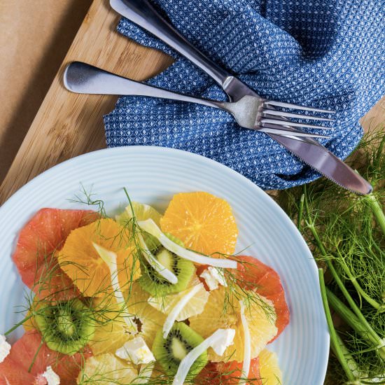 Citrus Salad with Fennel and Goat Curd