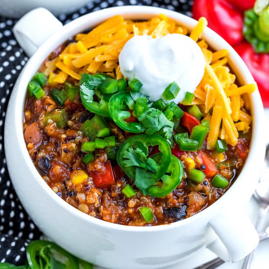 Instant Pot Vegetarian Quinoa Chili