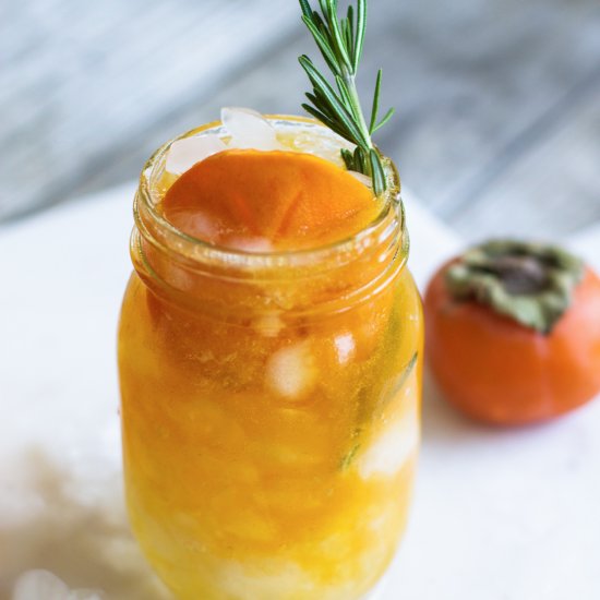 Persimmon and Rosemary Boozy Booch