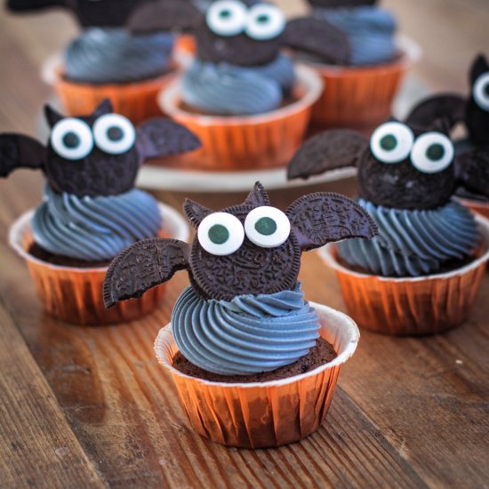 Black Velvet Halloween Cupcakes