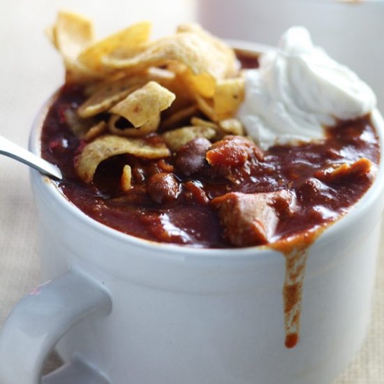 Spicy BBQ Pulled Pork Chili