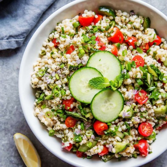 Israeli Couscous Tabbouleh Salad