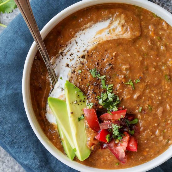 Slow Cooker Chipotle Lentil Soup