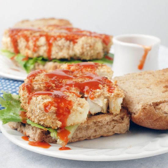 Breaded Buffalo Cauliflower Steaks