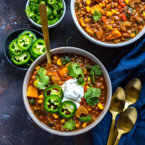 Slow Cooker Sweet Potato Chili