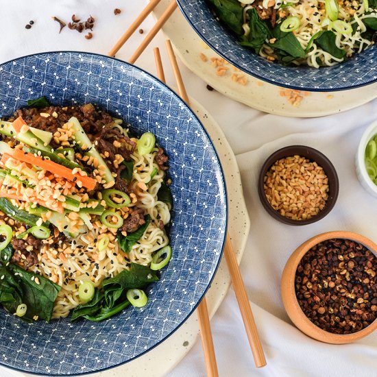 Dan Dan Noodles with Sweet Pickles