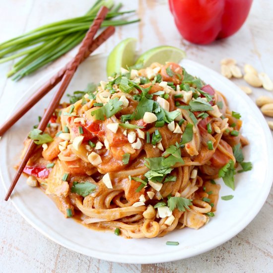 Thai Peanut Chicken Noodles