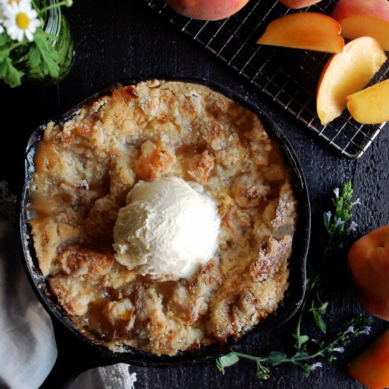 Peach Crisp & Mascarpone Ice Cream