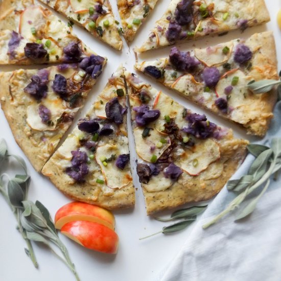 Apple & Purple Potato Pizza