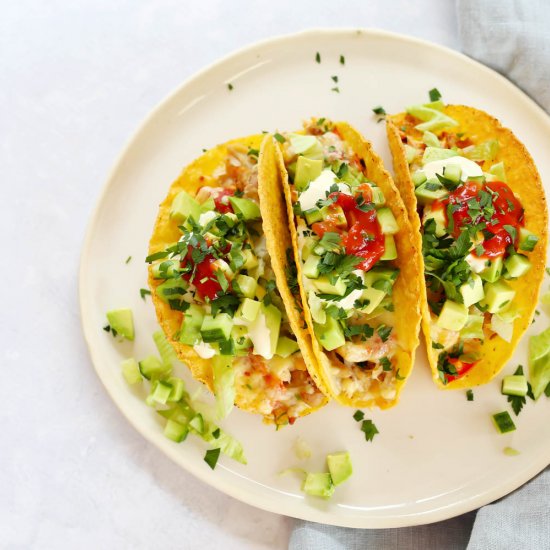 Oven Baked Chicken Tacos