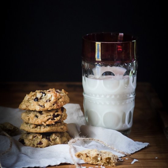 Coconut Cranberry Oatmeal Cookies