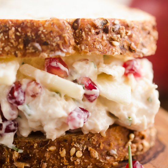 Pomegranate Apple Chicken Salad Sandwich