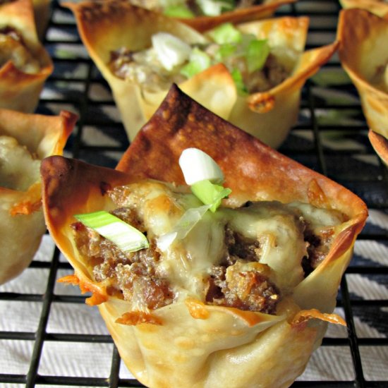 Sausage Wonton Cups