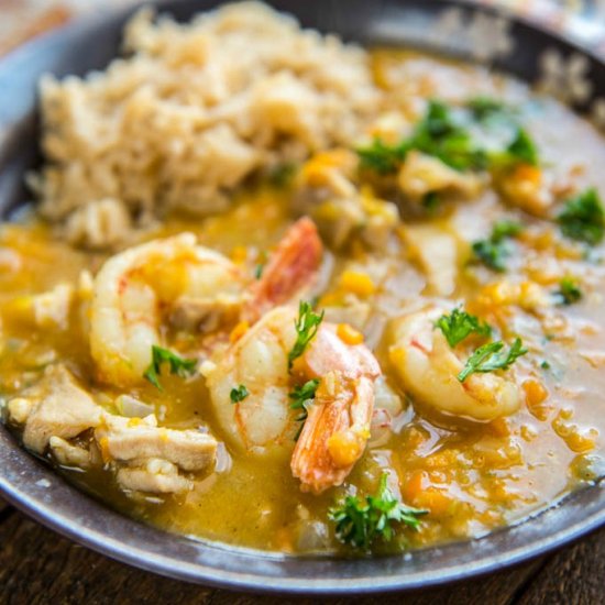 Quick Chicken and Shrimp Gumbo