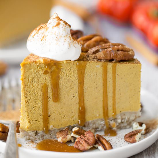 Easy Vegan Pumpkin Cheesecake