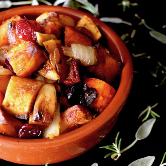 Balsamic-Herb Cranberry Squash