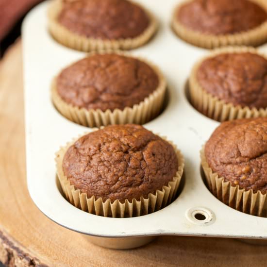 Spiced Einkorn Pumpkin Muffins