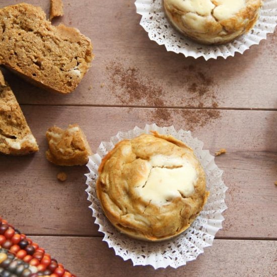 Healthy Pumpkin Cream Cheese Muffin