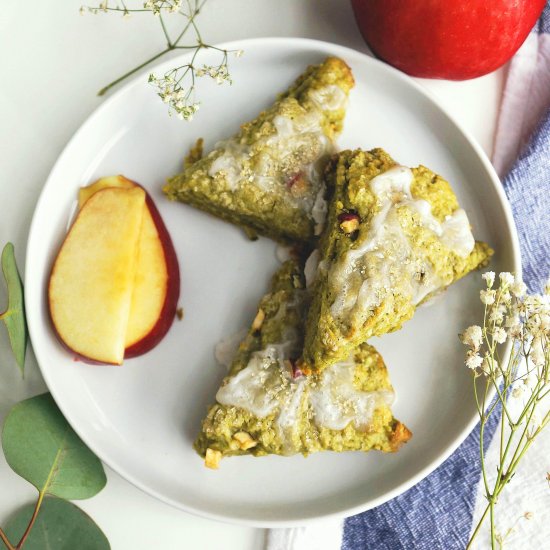 Matcha Apple Scones