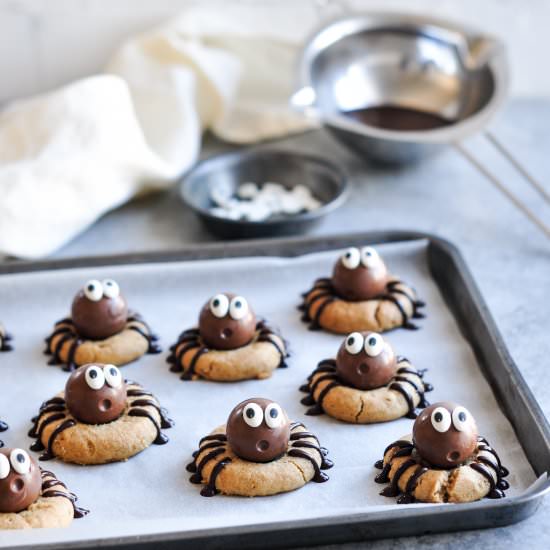 Peanut Butter Spider Cookies