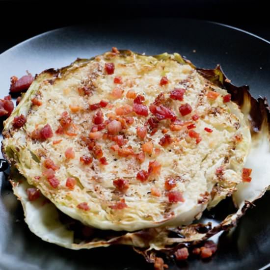 Pancetta Roasted Cabbage Steaks