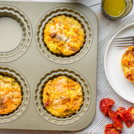 Chorizo Sun-Dried Tomato Frittatas