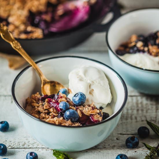 Crispy Berries and Plum Crumble