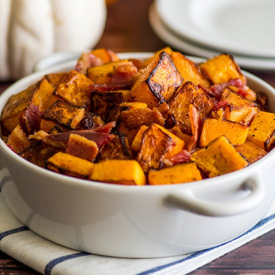 Roasted Bacon and Butternut Squash