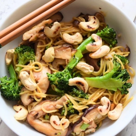 Spicy Noodles with Mushrooms