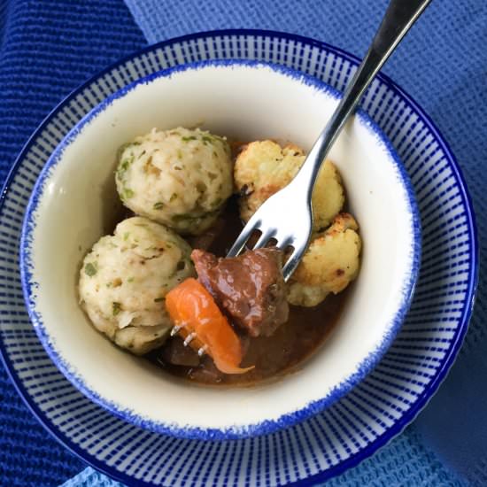 The Best Beef Stew & Dumplings