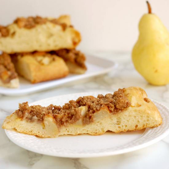 Pear & Pecan Streusel Focaccia