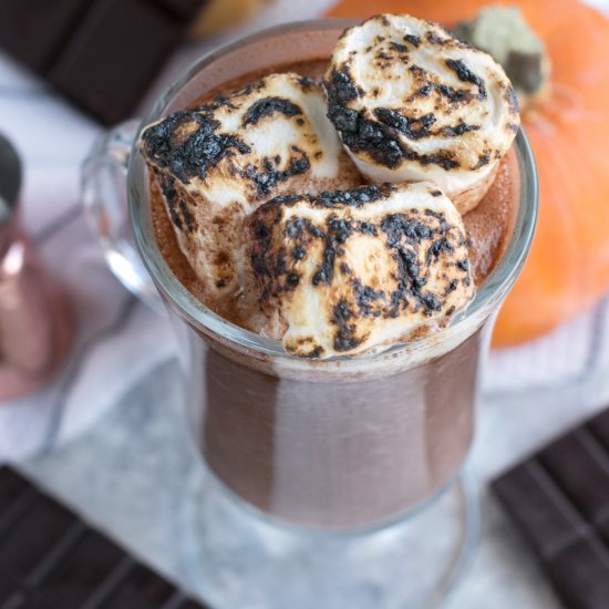 Pumpkin Bourbon Hot Chocolate