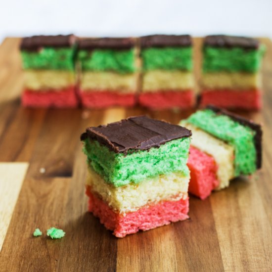 Vegan Italian Rainbow Cookies