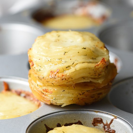 GRUYERE AND DILL POTATO STACKS