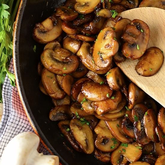 Garlic Butter Soy-Glazed Mushrooms