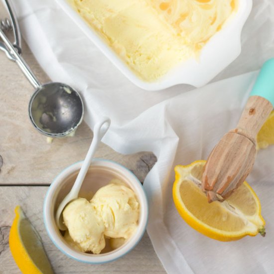 Lemon curd ice cream