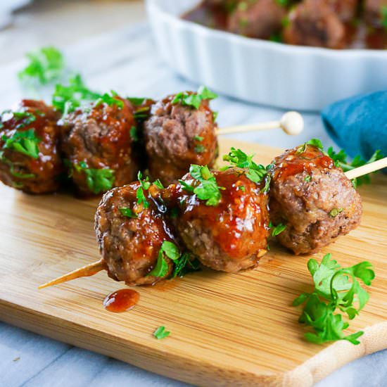 Easy BBQ Meatballs