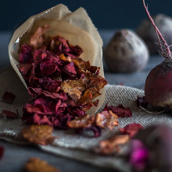 Beet Chips with Apple Vinegar