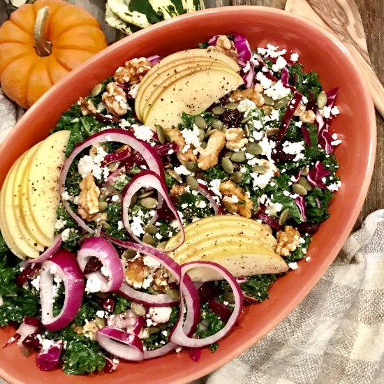 Fall Harvest Kale Salad