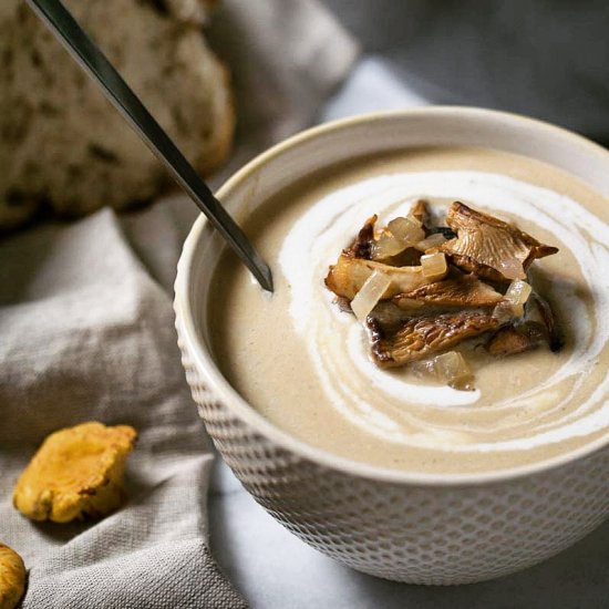 Velvety Chanterelle Mushroom Soup