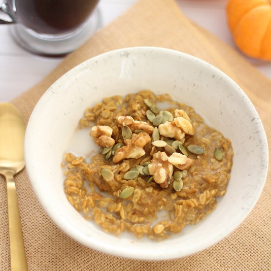 Pumpkin Pie Date Sweetened Oatmeal