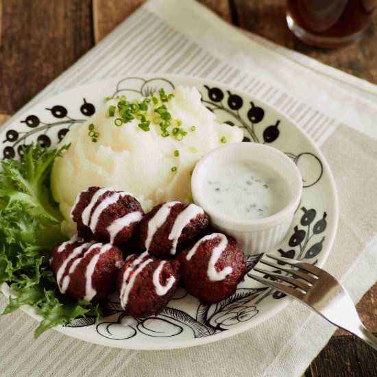 Beetroot Meatballs Nordic Style