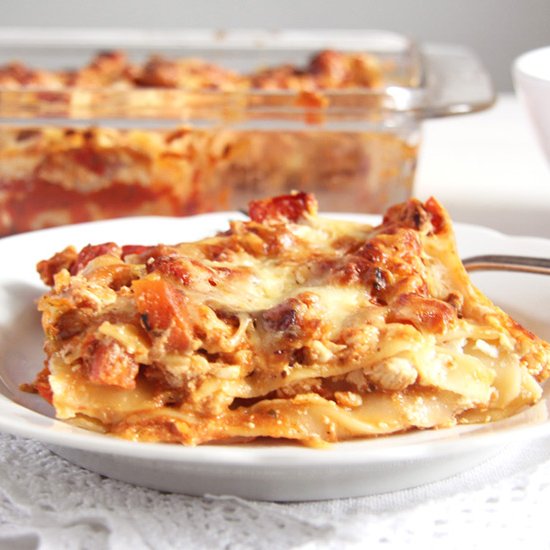 Turkey and Cream Cheese Lasagna