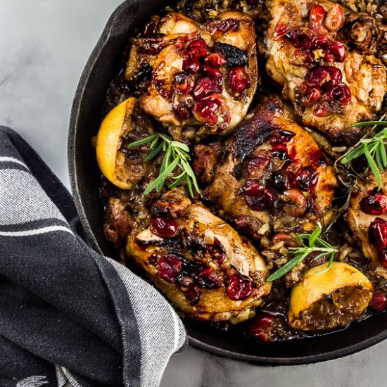 Chicken w/ Cranberries + Rice