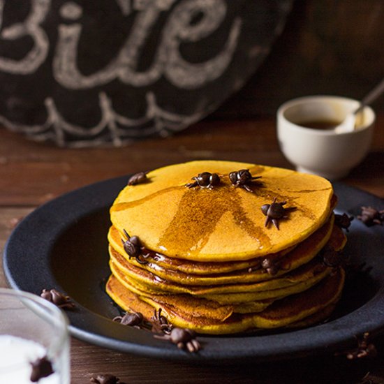 Pumpkin Custard powder Pancakes