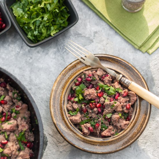 Livers with Pomegranate & Coriander