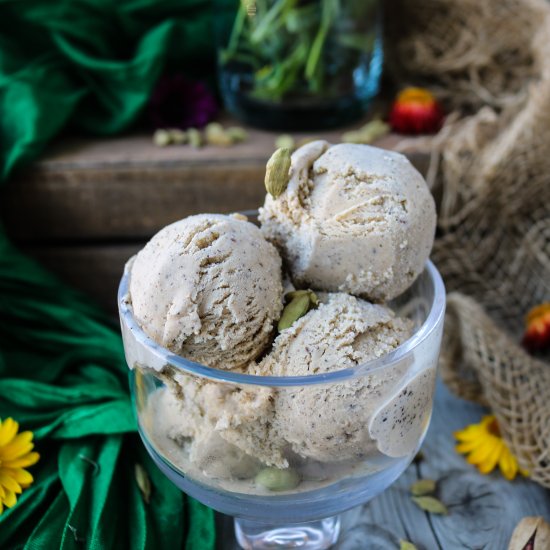 Cardamom Coffee Halva Ice Cream