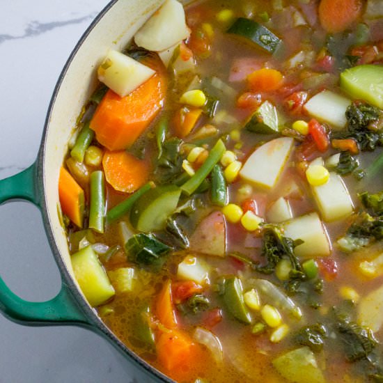 Low FODMAP Summer Veg Garden Soup