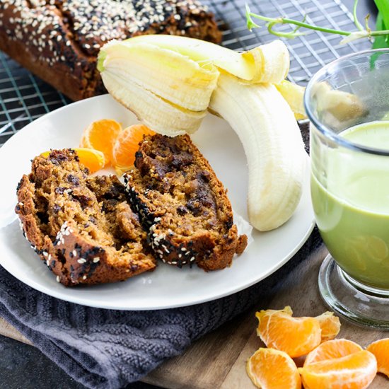 Chocolate Tahini Banana Bread